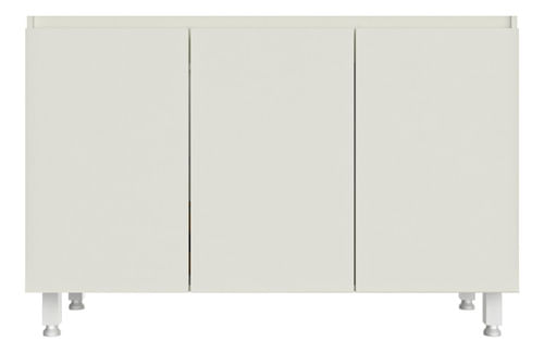 Mueble-Bajo-Mesada-120-Cm-Moderna-Cocina-3-Ptas-Melamina-----BLANCO-LACA
