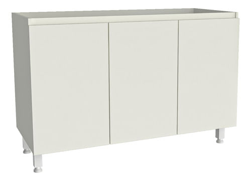 Mueble-Bajo-Mesada-120-Cm-Moderna-Cocina-3-Puertas-Melamina-BLANCO-LACA
