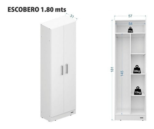 Escobero-Organizador-De-Limpieza-180m-2-Puertas-Blanco