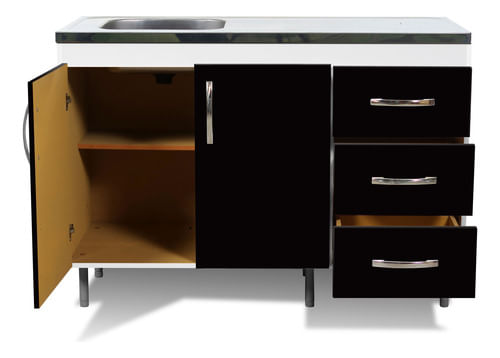 Bajo-Mesada-120-Cocicna-Moderno-Cocina-Linea-Arco-Negro