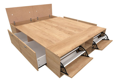 Cama-Box-Plataforma-2plazas-4caj-Baulera-Zapatero-140x190---MENDRABenethon-140