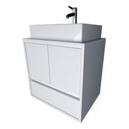 Mueble Vanitory Flotante Colgante Baño P/bacha Apoyo Blanco