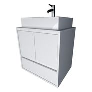 Amv Mueble Vanitory Flotante Colgante Baño Para Bacha Apoyo Blanco Cantidad De Agujeros Para Grifería Sin Agujeros Mueble Blanco Everest