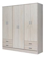 Placard-Ropero-Ricchezze-Tana-Eco-6-Puertas-4-Cajones-Color-Fresno-Blanco