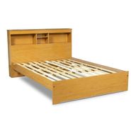Cama Tradicional/temática Ricchezze Ecopack 2 Plazas Color Roble Fabricada En Madera