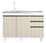 Mueble-Bajo-Mesada-Cocina-120-Cm-2-Ptas-3-Caj---Sin-Bacha-Pino-Cascina-con-perfiles-bronce