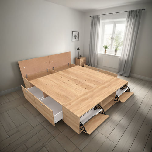 Cama-Box-Plataforma-2-Plazas-4-Caj-Baulera-Zapatero-160x200-MENDRABOX-160