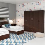 Placard-Ropero-169-Mts-6-Ptas-De-Abrir-2-Caj-Simil-Laqueado-Chocolate