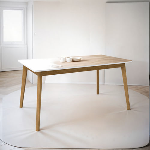 Mesa-De-Cocina-Comedor-150m-Nordica-Madera-Maciza-Laqueda-BlancoRoble