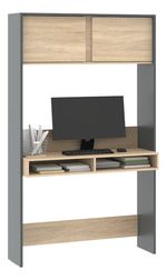 Escritorio-P--Pc-Mesa-De-Computacion-Alzada-Oficina-Hogar----GRIGIO-OSCURO-ROBLE-BARDOLINO
