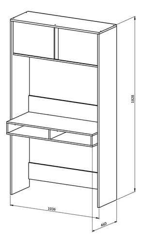 Escritorio-P--Pc-Mesa-De-Computacion-Alzada-Oficina-Hogar----GRIGIO-OSCURO-ROBLE-BARDOLINO