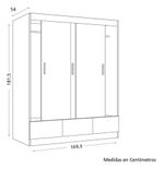 Placard-Ropero-Armario-Guardado-169m-Tana-Eco-3ptas-Corred-Moccha