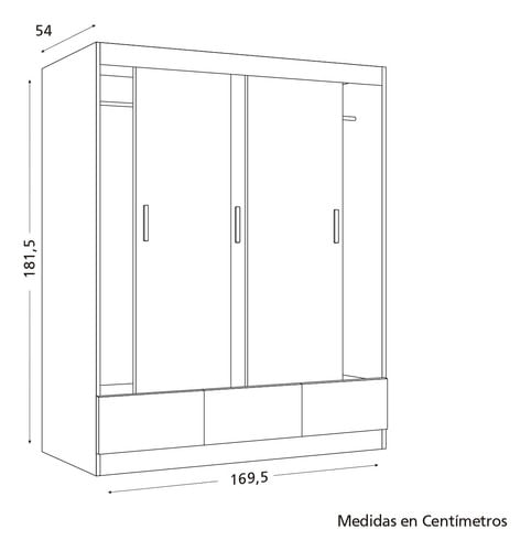 Placard-Ropero-Armario-Guardado-169m-Tana-Eco-3ptas-Corred-Moccha