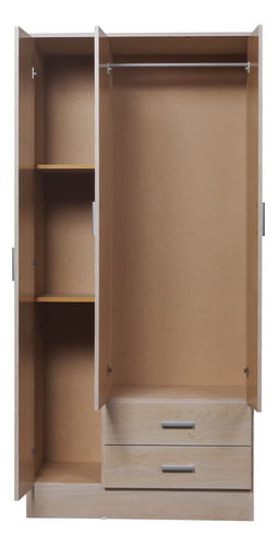 Placard-Ropero-Armario-Guardado-86-Cm-Tana-Eco-3-Ptas-Abrir-Fresno-blanco