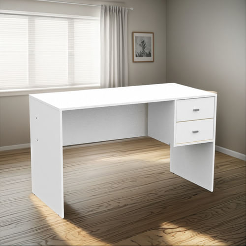 Escritorio-Clasico-Mesa-Pc-Hogar-Oficina-2-Cajones-Melamina-Blanco