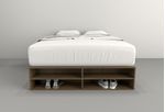 Box-De-Cama-Con-Cajonera---Zapatero-Organizador-Base-Somier-Nogal-con-negro