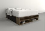 Box-De-Cama-Con-Cajonera---Zapatero-Organizador-Base-Somier-Nogal-con-negro