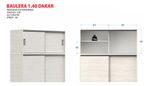 Baulera-De-Placard-140-Mts-Melamina-2-Puertas-Corredizas-Carvalho-Mezzo