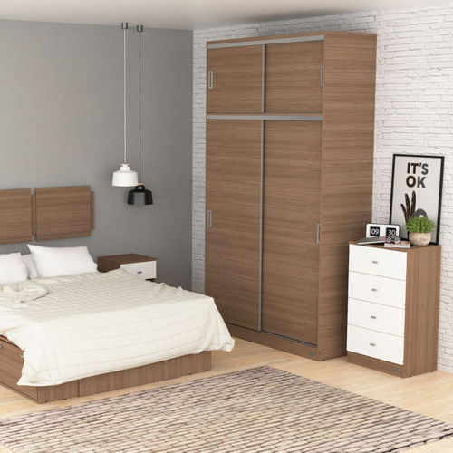 Baulera-De-Placard-140-Mts-Melamina-2-Puertas-Corredizas-Carvalho-Mezzo