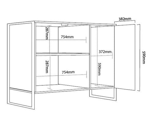 Comoda-Estilo-Industrial---Vajillero-Bahiut-Bar-Mesa-Led-Tv--Roble-Termo-Negro