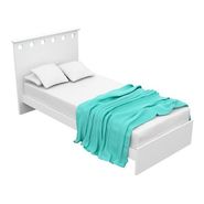 Cama 1 Plaza Infantil Juvenil Blanco Mosconi 56116