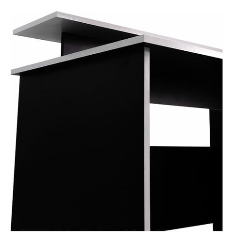 Escritorio-Gamer-Mesa-Pc-Alzada-Porta-Cpu-Juvenil-Moderno---Negro-Blanco