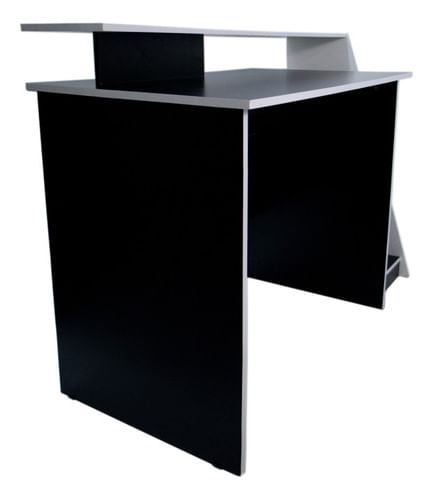 Escritorio-Gamer-Mesa-Pc-Alzada-Porta-Cpu-Juvenil-Moderno---Negro-Blanco