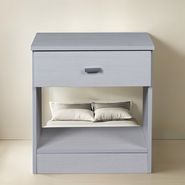 Mesa De Luz Moderna 1caj Para Dormitorio Melamina