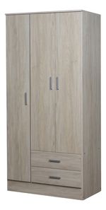 Placard-Ropero-Armario-Guardado-86cm-Tana-Plus-3-Puertas-2-Cajones-Color-Fresno-Blanco-Ricchezze