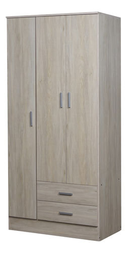 Placard-Ropero-Armario-Guardado-86cm-Tana-Plus-3-Puertas-2-Cajones-Color-Fresno-Blanco-Ricchezze