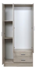 Placard-Ropero-Armario-Guardado-86cm-Tana-Plus-3-Puertas-2-Cajones-Color-Fresno-Blanco-Ricchezze