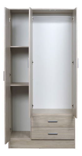 Placard-Ropero-Armario-Guardado-86cm-Tana-Plus-3-Puertas-2-Cajones-Color-Fresno-Blanco-Ricchezze