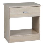 Mesa De Luz De 1 Cajón Ecopack Con Acabado Brillante Ricchezze