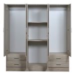 Placard-Tana-Plus-6ptas-4caj-Melamina-Dormitorio----Color-Fresno-Blanco