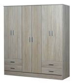 Placard-Tana-Plus-6ptas-4caj-Melamina-Dormitorio----Color-Fresno-Blanco