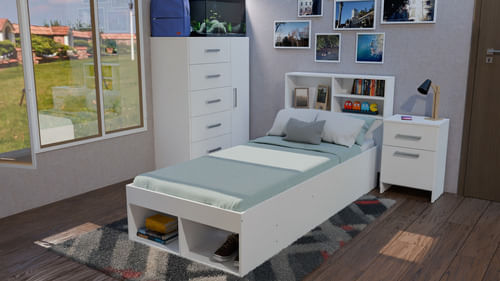 Cama-De-Una-Plaza-Con-Respaldo-Repisa-Melamina-093-M-Ancho--Blanco