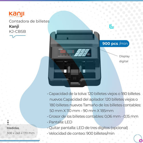 Contadora-De-Billetes-Kanji-Kj-cbsb-Display-Led