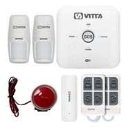 Kit De Alarma Domiciliaria Vitta Celular Wifi Vit-alam001 Color Blanco