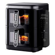 Freidora De Aire Vitta 2200w 11.8l Doble Canasto Digital Color Negro
