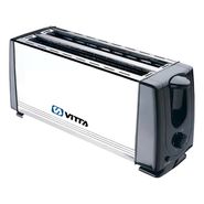 Tostadora 1400w Metal 4 Panes 6 Niveles Vitta Color Plateado