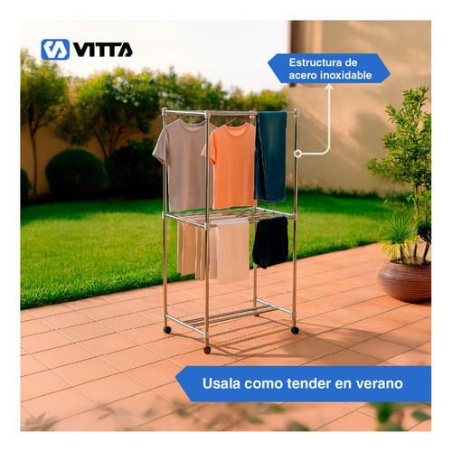 Secador-De-Ropa-A-Calor-Tender-Vertical-2en1-Portatil-Vitta-Azul