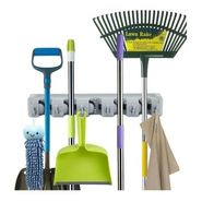 Organizador Soporte Cuelga Porta Escobas Ganchos Escobero X5