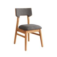 Silla Kioto Roble Tela Gris Muebles Genoud