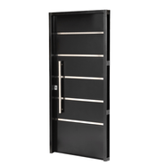 Puerta NEGRA 12410 DERECHA Ciega INYECTADA 90x200 Barral de 75 cm