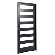 Puerta GRIS Puerta vidriada Pesada 90 x 200 DERECHA