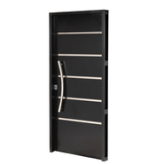 Puerta NEGRA 12510 DERECHA Ciega INYECTADA 90x200 Barr CURVO 75