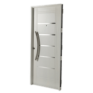 Puerta BLANCA 2510 DERECHA Inyectada 80 x 200 Con Barral Curvo 75cm