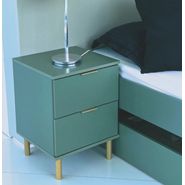 MESA DE LUZ DITALIA DM-125 2 CAJONES VERDE