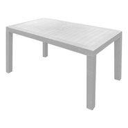 Mesa Plastica Rectangular Simil Rattan 140x80x76cm