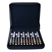 Juego de cubiertos Schmieden en Madera y Alpaca con Estuche de cuero - 12 piezas